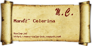 Manó Celerina névjegykártya